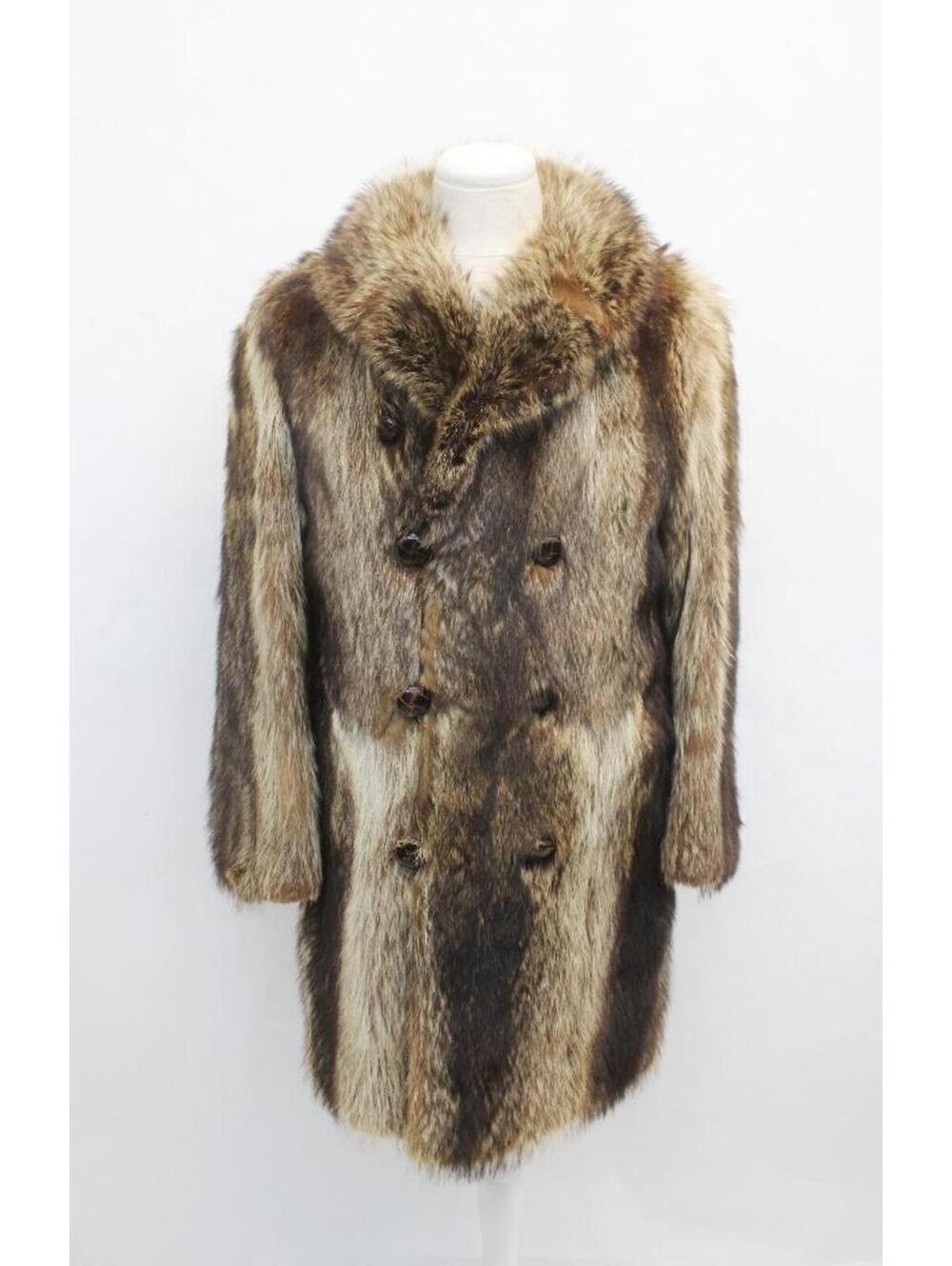 Mint Natural Raccoon Racoon Fur Coat Jacket Men Man Size 38 Small